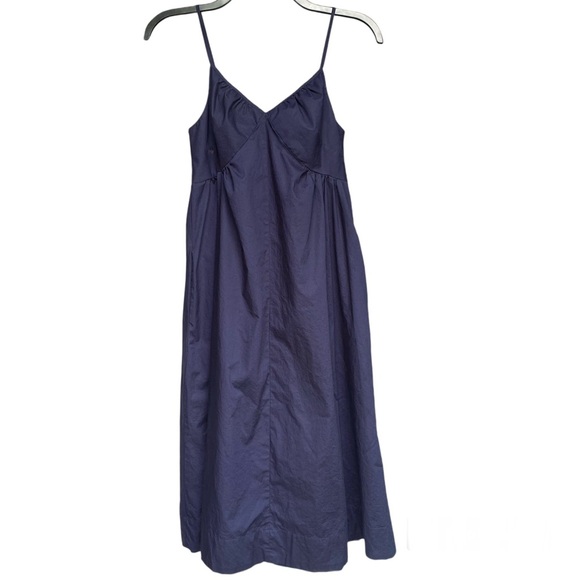 Gap V-Neck Cami Midi Dress Navy Size SP - Picture 3 of 14